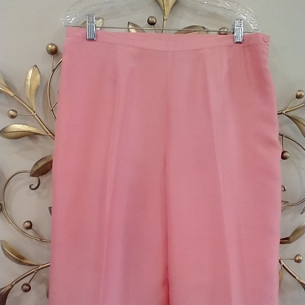 ROBBIE BEE PINK SILK PANTS